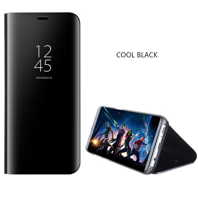OTAO Clear View Smart Mirror Phone Case For iphone X 8 7 6 6s Plus Cases Fashion Flip Stand Leather Cover For iphone 10 9  Coque
