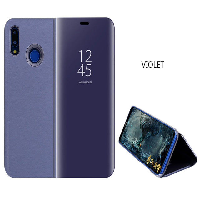 OTAO Clear View Smart Mirror Phone Case For iphone X 8 7 6 6s Plus Cases Fashion Flip Stand Leather Cover For iphone 10 9  Coque