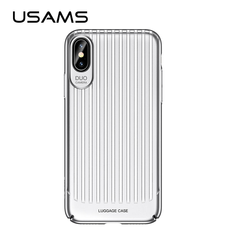 Fitted Case for iPhone X,USAMS Trunk Series Mobile Phone Case for iPhoneX Ultra Silm back Cover Full Protector for iphone cases