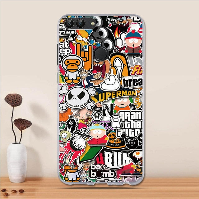 TPU Silicone Case for Huawei P smart Case Cover Coque for Huawei Psmart Cover Protector Bumper for Huawei Enjoy 7S Phone Cover