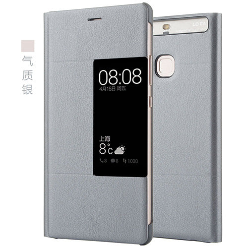 Luxury PU Leather Flip Case For Huawei P9 plus Original Style View Window Cover Mobile Phone Smart Flip Case for Huawei P9 plus