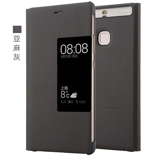 Luxury PU Leather Flip Case For Huawei P9 plus Original Style View Window Cover Mobile Phone Smart Flip Case for Huawei P9 plus