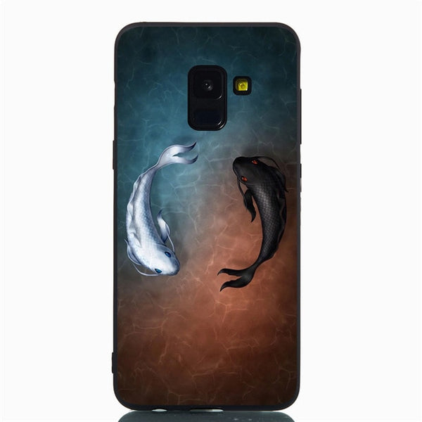 Filecase Phone Case For Samsung S8 S9 Plus S6 S7 Edge Note 9 8 Flower Flamingo Cat Fish Marble Stars Case Cover Skin Funda Coque