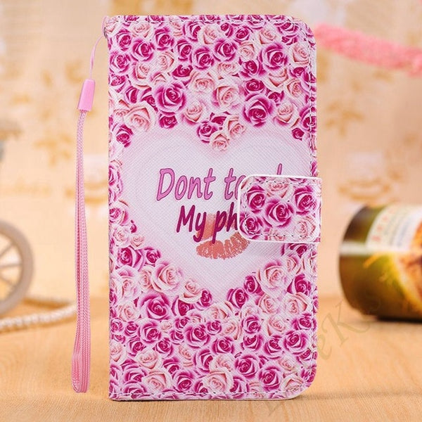 Flower Pattern Leather Wallet Case For Samsung Galaxy J2 Prime J2Prime SM-G532F Grand Prime Plus G532 G530 G531 Cover Phone Bag