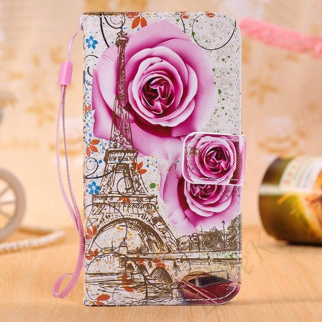 Flower Pattern Leather Wallet Case For Samsung Galaxy J2 Prime J2Prime SM-G532F Grand Prime Plus G532 G530 G531 Cover Phone Bag