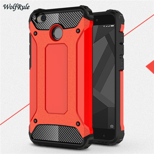 For Phone Case Xiaomi Redmi 4X Case Shockproof TPU & PC Armor Mobile Phone Bag Case For Xiaomi Redmi 4X Cover 5'' WolfRule <