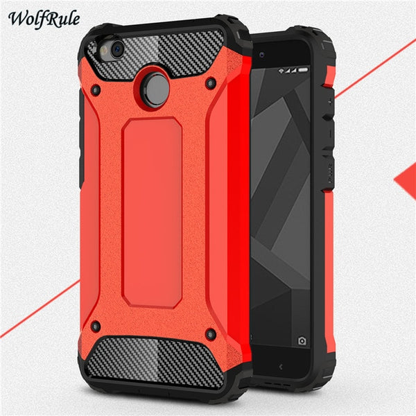 For Phone Case Xiaomi Redmi 4X Case Shockproof TPU & PC Armor Mobile Phone Bag Case For Xiaomi Redmi 4X Cover 5'' WolfRule <