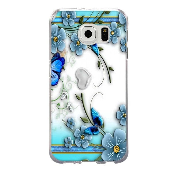 For Coque Samsung S6 Case 3D Relief Printing Silicone TPU Cover For Galaxy S6 Phone Case For Coque Samsung Galaxy S6 S 6 Bag