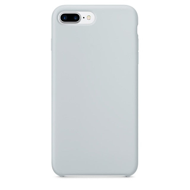Luxury Plain Mobile Phone Cases For iPhone 7 7Plus/8 8Plus Soft TPU Phone Shell Silicone Soft Cover Phone Case Cover 20 Colors