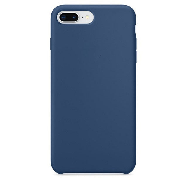 Luxury Plain Mobile Phone Cases For iPhone 7 7Plus/8 8Plus Soft TPU Phone Shell Silicone Soft Cover Phone Case Cover 20 Colors