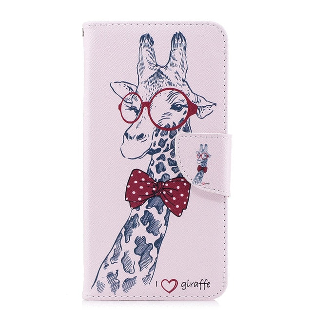 For Coque Samsung Galaxy A6 2018 Case, Leather Case For Samsung A6 Plus 2018 Case A6 2018 Cover Flip wallet Stand Phone Cases