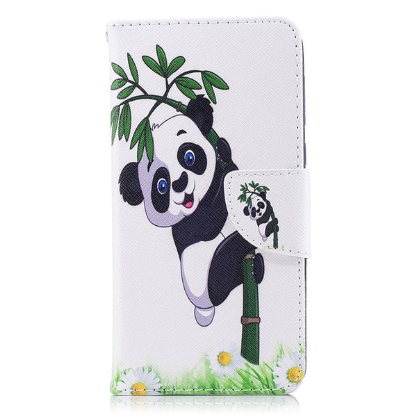 For Coque Samsung Galaxy A6 2018 Case, Leather Case For Samsung A6 Plus 2018 Case A6 2018 Cover Flip wallet Stand Phone Cases