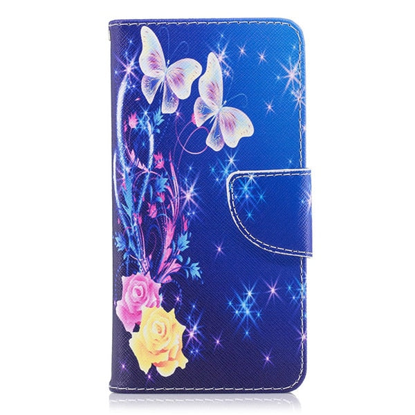 For Coque Samsung Galaxy A6 2018 Case, Leather Case For Samsung A6 Plus 2018 Case A6 2018 Cover Flip wallet Stand Phone Cases