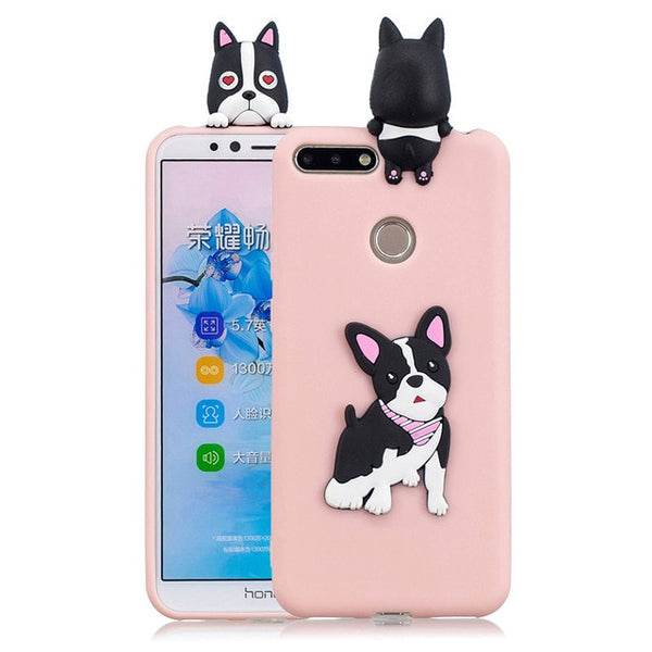 Huawei Honor 7A Pro Case on For Coque Huawei Y6 2018 Cover Fundas Cartoon 3D Doll Toys Candy Soft TPU Silicone Phone Cases Women