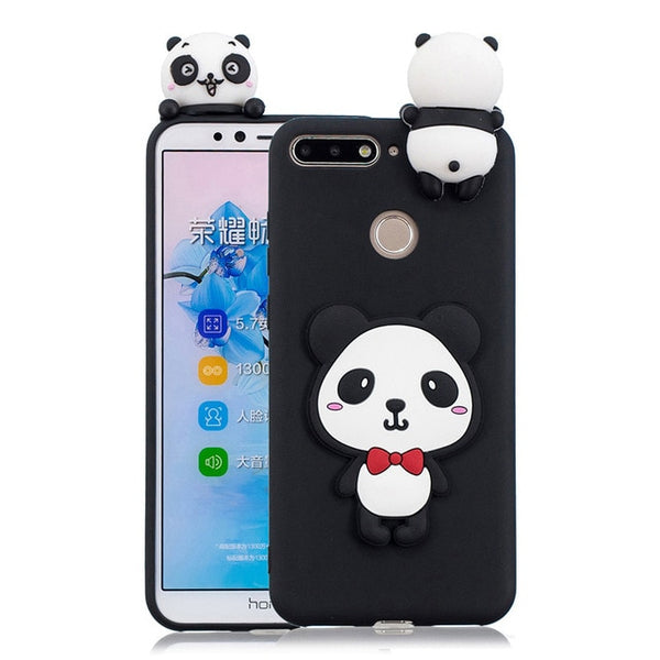 Huawei Honor 7A Pro Case on For Coque Huawei Y6 2018 Cover Fundas Cartoon 3D Doll Toys Candy Soft TPU Silicone Phone Cases Women