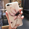 USLION Lotus Flower Case For iPhone 8 Plus XS Max XR 3D Relief Rose Floral Phone Case For iPhone X 7 6 6S Plus 5 SE TPU Cover