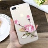 USLION Lotus Flower Case For iPhone 8 Plus XS Max XR 3D Relief Rose Floral Phone Case For iPhone X 7 6 6S Plus 5 SE TPU Cover