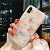 USLION Flower Silicon Phone Case For iPhone 7 8 Plus XS Max XR Rose Floral Cases For iPhone X 8 7 6 6S Plus 5 SE Soft TPU Cover