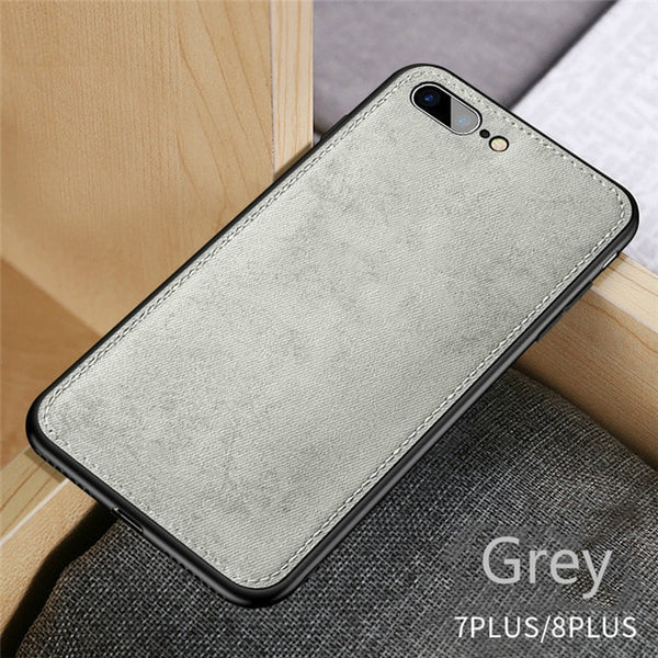 New Fabric Ultra-thin Canvas Silicon Phone Case For iphone 7 8 6 6s Plus X Xs Max Xr Cloth Texture Soft Protective Cover Coque