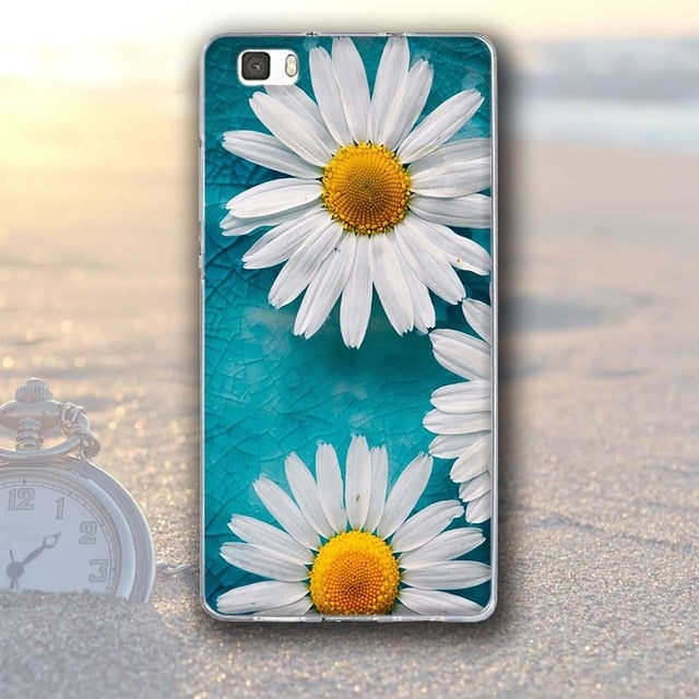 Silicone Case for Huawei P8 Lite Soft TPU Paint Cover For Huawei ALE-L21 5.0" Back Phone Cover For Huawei p8 lite Shells Fundas