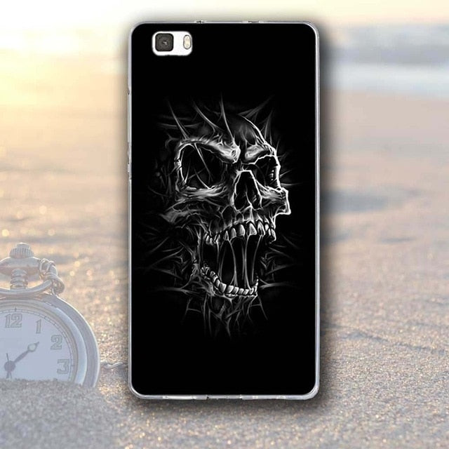 Silicone Case for Huawei P8 Lite Soft TPU Paint Cover For Huawei ALE-L21 5.0" Back Phone Cover For Huawei p8 lite Shells Fundas