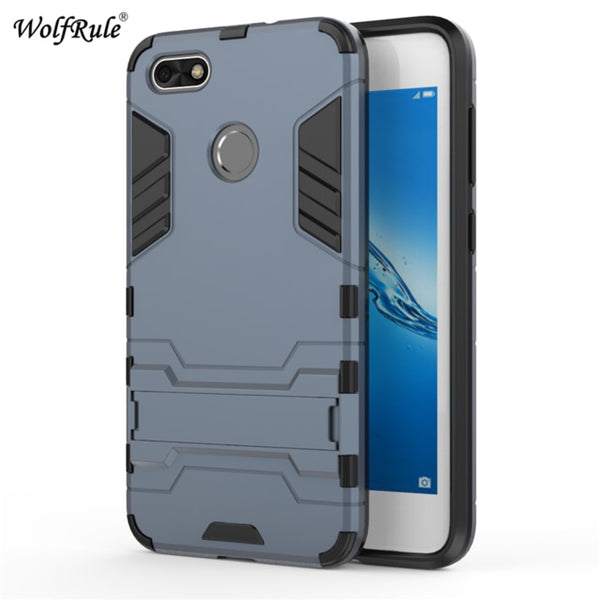 For Cover Huawei P9 Lite Mini Case P9 Lite 2017 2016 Silicone & PC Stand Phone Case For Huawei P9 Lite Mini Cover Fundas 5''