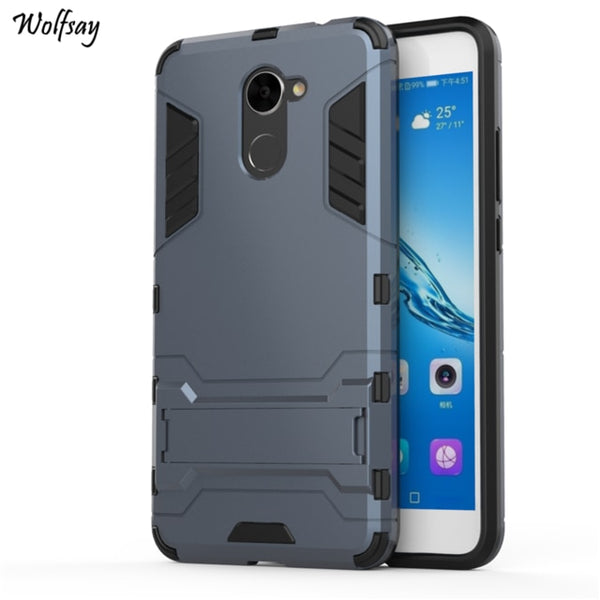 Wolfsay Armor PC Case Huawei Y7 Prime Case Shockproof Robot Phone Cover sFor Huawei Y7 2017 Cover For Huawei Y7 Prime 2018 Case