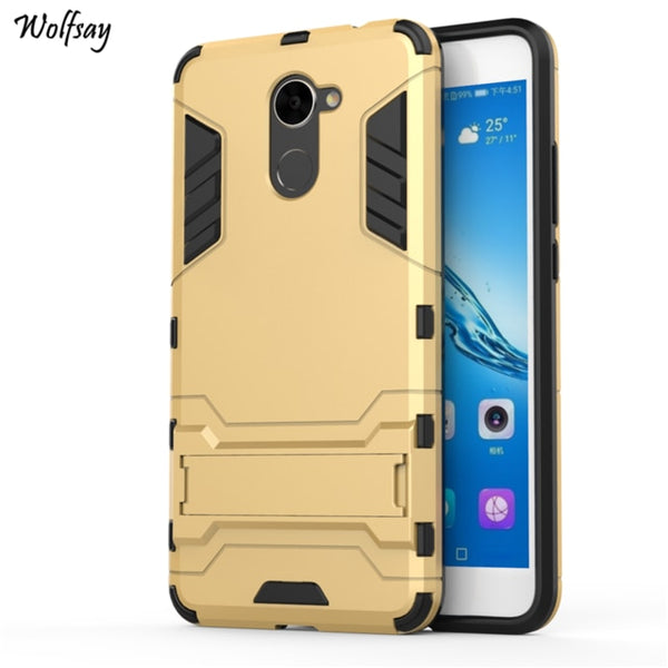 Wolfsay Armor PC Case Huawei Y7 Prime Case Shockproof Robot Phone Cover sFor Huawei Y7 2017 Cover For Huawei Y7 Prime 2018 Case