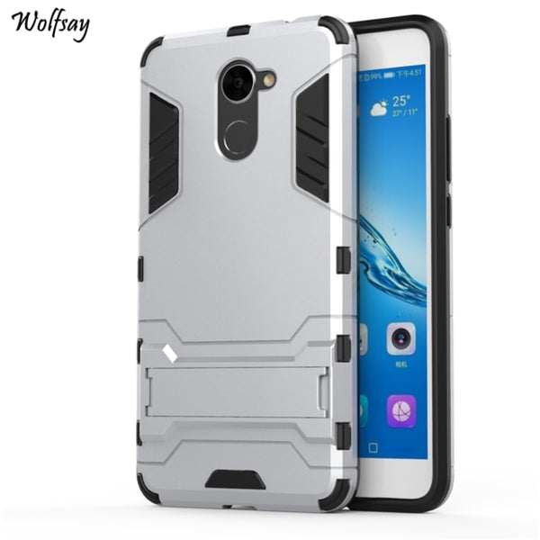 Wolfsay Armor PC Case Huawei Y7 Prime Case Shockproof Robot Phone Cover sFor Huawei Y7 2017 Cover For Huawei Y7 Prime 2018 Case