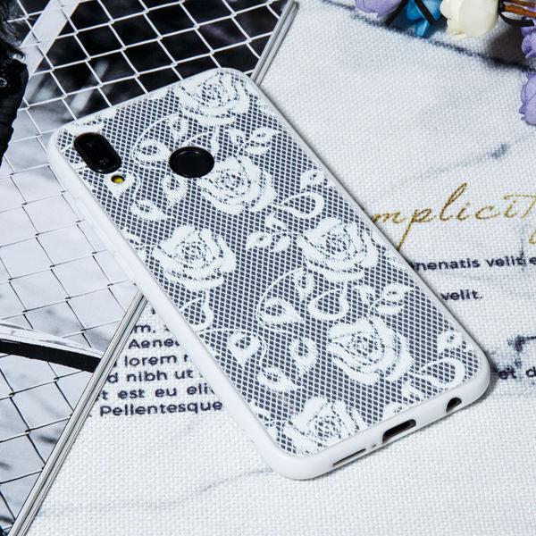 Sexy Lace Flower Floral Phone Case For Huawei P20 Lite/P20/P10/P10 Lite/P10 Plus/P9/P9 Lite/P8 Lite 2017 Hard PC+TPU Back Cover