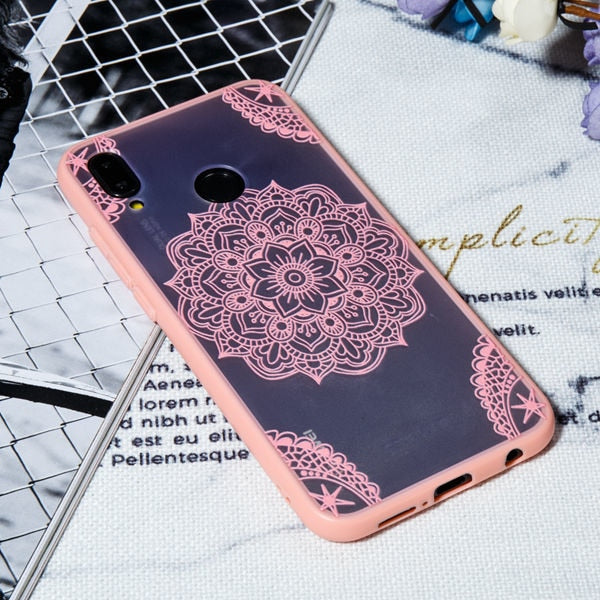 Sexy Lace Flower Floral Phone Case For Huawei P20 Lite/P20/P10/P10 Lite/P10 Plus/P9/P9 Lite/P8 Lite 2017 Hard PC+TPU Back Cover