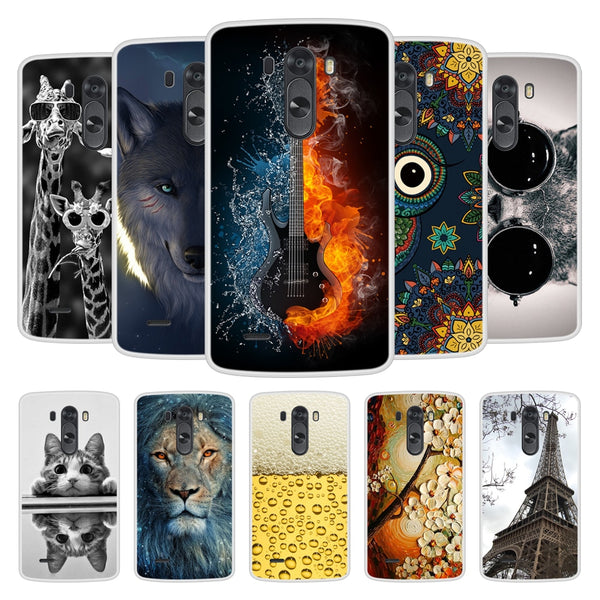 Case For LG G3 Soft Silicone TPU Chic Pattern Painting Phone Cover Coque For LGG3 D855 Cases