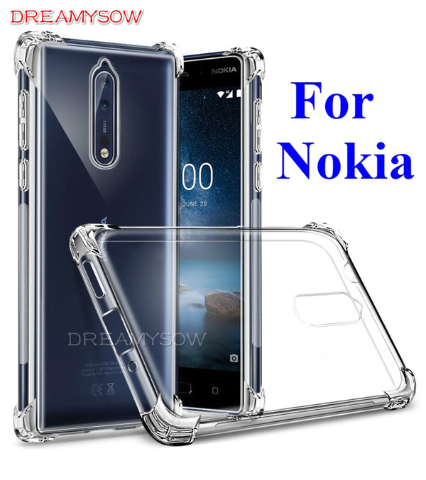 Anti-knock Cases For Nokia 9 6 5 3 Transparent Cover For Nokia 5.1 3.1 6 2.18 X6 3 5 6 9 Coque Full Protection of 360 Degree