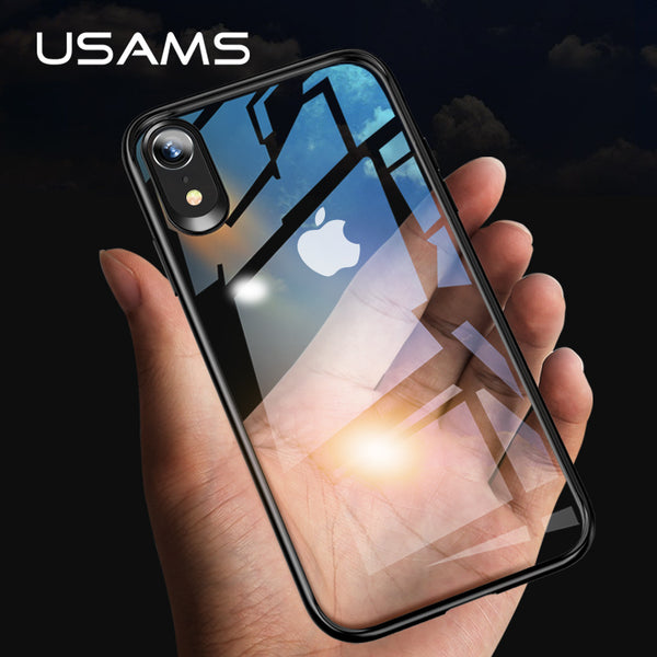 Newest USAMS Mobile Phone Case For iPhone XR XS XS MAX Case Cover Full Protective TPU PC Transparent Back Shell for iPhone Apple