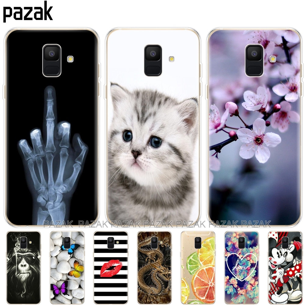 Silicon Phone Case For Samsung Galaxy A6 2018 Dual SIM SM A600 A600F Soft Tpu Back Cover For Samsung A6 Plus 2018 A605 A605F new