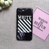 OW off Stripes Graffiti Marble Case For iphone Xs Max Xr X 8 7 6 6S Plus Fashion White Black Soft Silicon TPU Phone Cover Funda