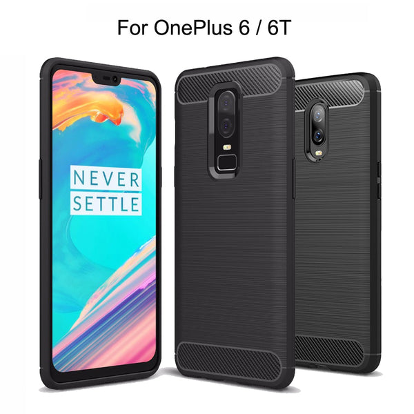 OnePlus 6 6T Case Soft Silicon Case TPU Cover Carbon Fiber Case For OnePlus 6 6T Phone Case Fundas Back Cover