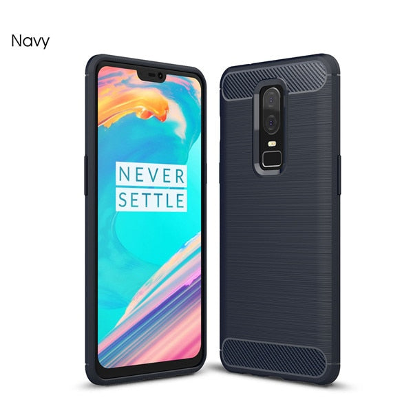 OnePlus 6 6T Case Soft Silicon Case TPU Cover Carbon Fiber Case For OnePlus 6 6T Phone Case Fundas Back Cover