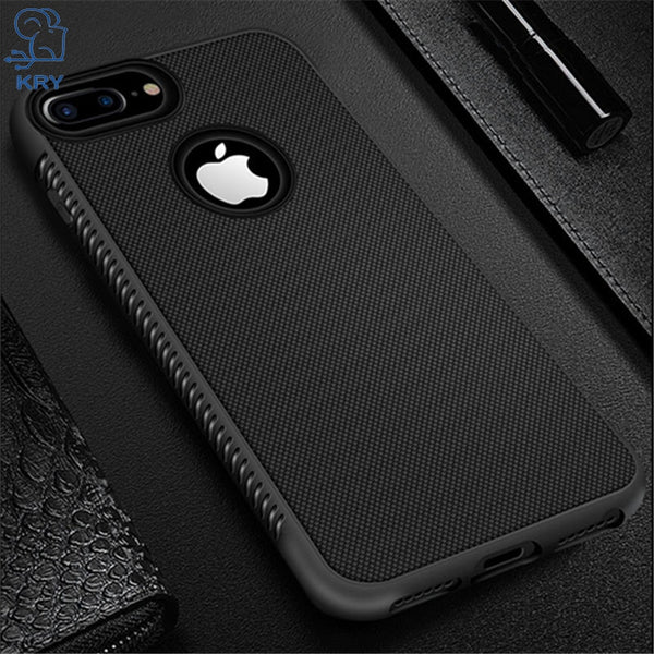 KRY Soft TPU Phone Case For iPhone 7 Cases Luxury Silicone Black Cover For iPhone X 8 8 Plus 6 6s Plus Xr Xs Max Case