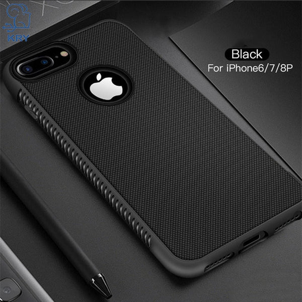 KRY Soft TPU Phone Case For iPhone 7 Cases Luxury Silicone Black Cover For iPhone X 8 8 Plus 6 6s Plus Xr Xs Max Case