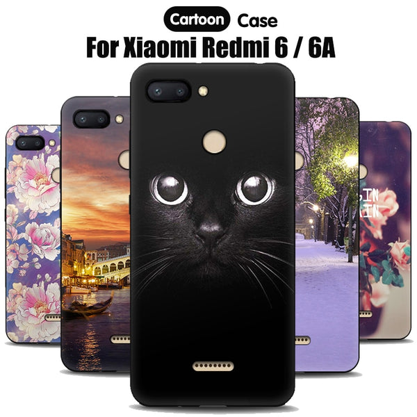 EiiMoo Funda Capa For Xiaomi Redmi 6 Case For Xiaomi Redmi 6A Case Silicone Phone Back Coque For Xaomi Redmi 6 6A Cover Soft TPU