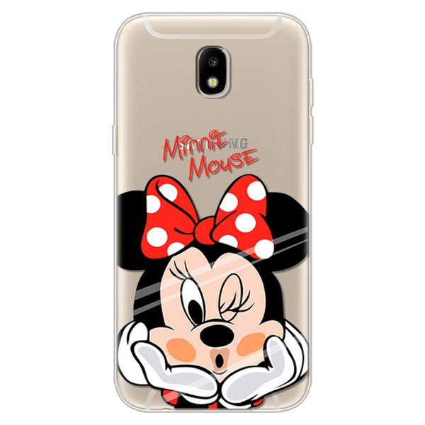 Case for Samsung Galaxy J5 2017 Case J530 Ultra Thin Soft Silicone TPU Protective Minnie Transparent Back Bags Cover Coque