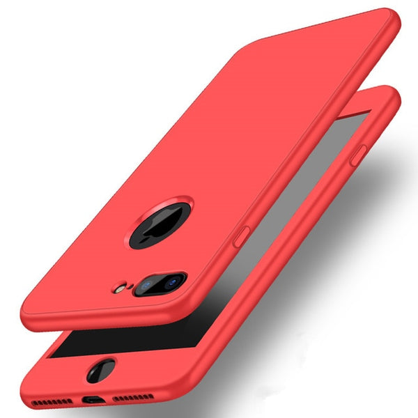 Hot 360 Degree Full Cover Silicone Phone Case For iPhone 7 8 Protective Cases Soft TPU Shell For iPhone 6 6S Plus X 5 5S SE Capa