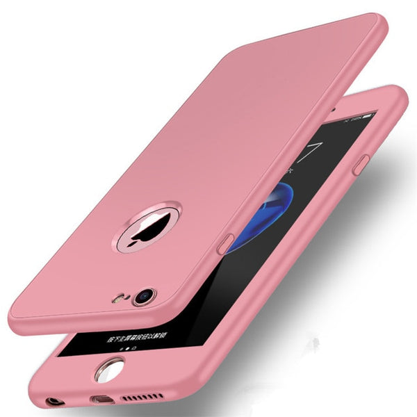 Hot 360 Degree Full Cover Silicone Phone Case For iPhone 7 8 Protective Cases Soft TPU Shell For iPhone 6 6S Plus X 5 5S SE Capa