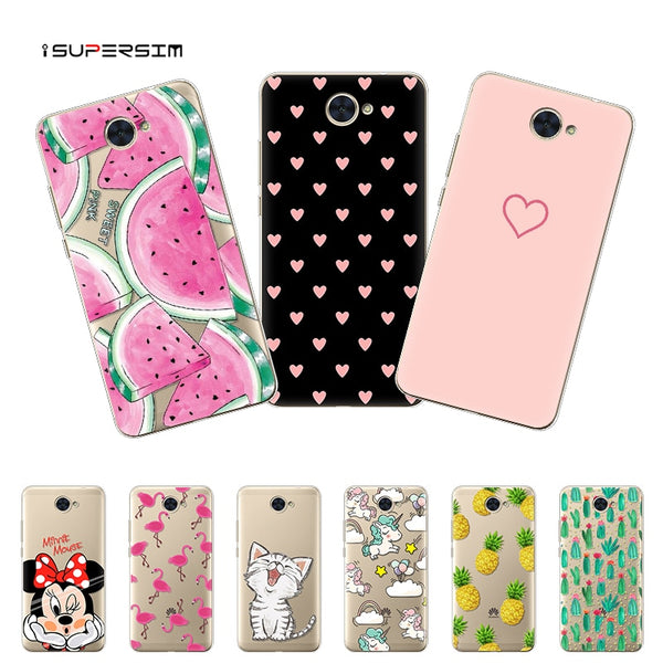 Painted Case For Huawei Y7 Minnie Soft Silicon Case Back Phone Cover For Huawei Y7 / Nova Lite+ Cases Cartoon Pattern Shells