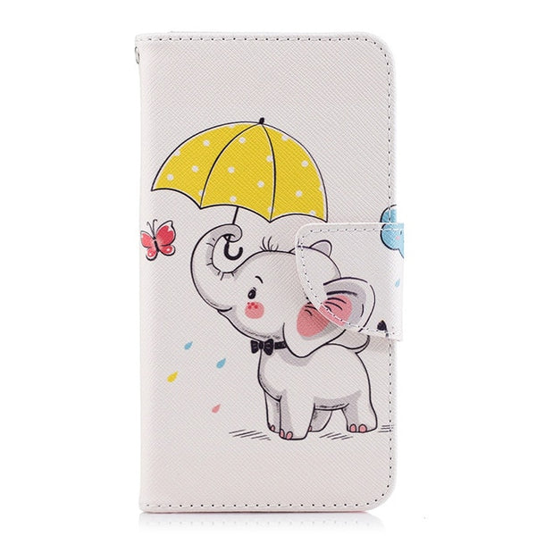 Y6 2018 Case on For Fundas Huawei Honor 7A Pro case 5.7 inch For Fundas Huawei Y6 Prime 2018 Cover Painted Wallet Phone Cases