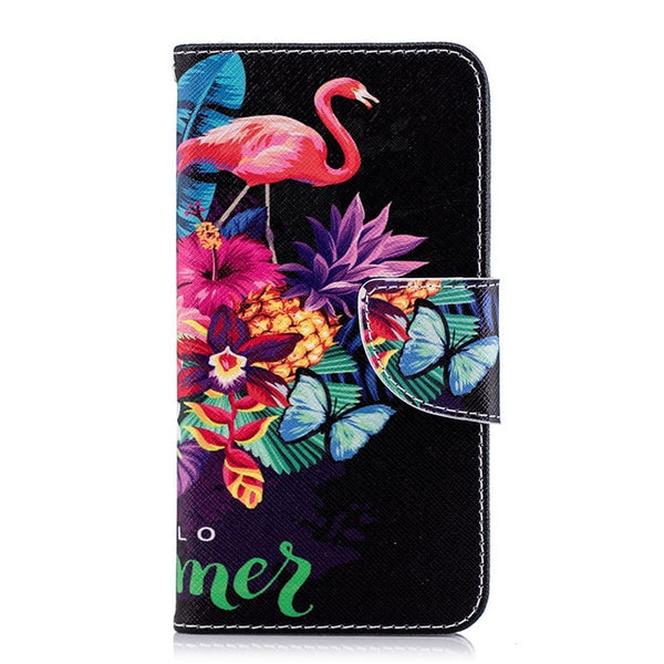 Y6 2018 Case on For Fundas Huawei Honor 7A Pro case 5.7 inch For Fundas Huawei Y6 Prime 2018 Cover Painted Wallet Phone Cases