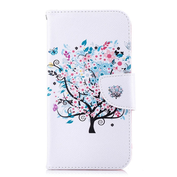 Y6 2018 Case on For Fundas Huawei Honor 7A Pro case 5.7 inch For Fundas Huawei Y6 Prime 2018 Cover Painted Wallet Phone Cases