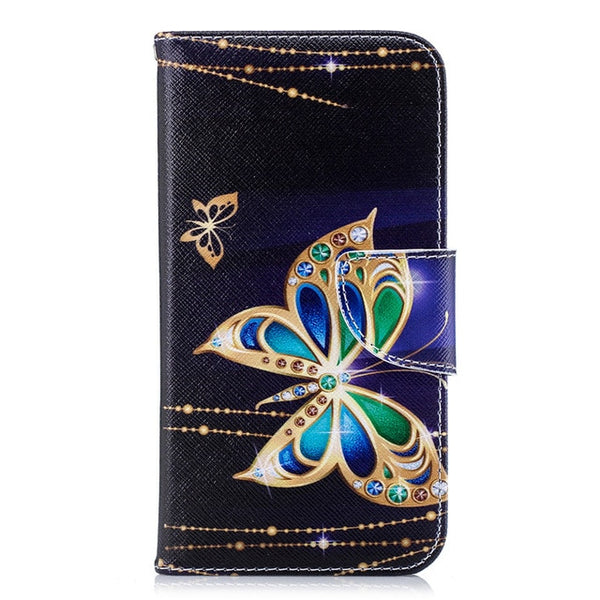 Y6 2018 Case on For Fundas Huawei Honor 7A Pro case 5.7 inch For Fundas Huawei Y6 Prime 2018 Cover Painted Wallet Phone Cases