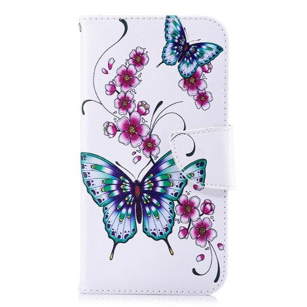 Y6 2018 Case on For Fundas Huawei Honor 7A Pro case 5.7 inch For Fundas Huawei Y6 Prime 2018 Cover Painted Wallet Phone Cases